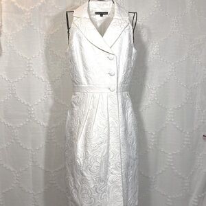 Isabella Demarco white button up collared dress size 4